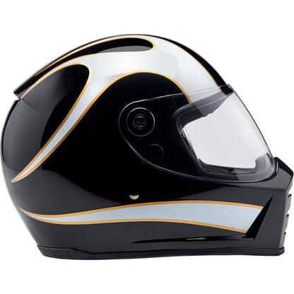 Lane Splitter Helmet - Gloss Black/White Flames - XL_1369183
