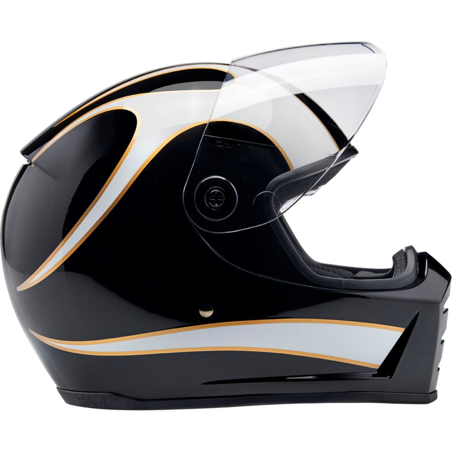 Lane Splitter Helmet - Gloss Black/White Flames - XL_1369181