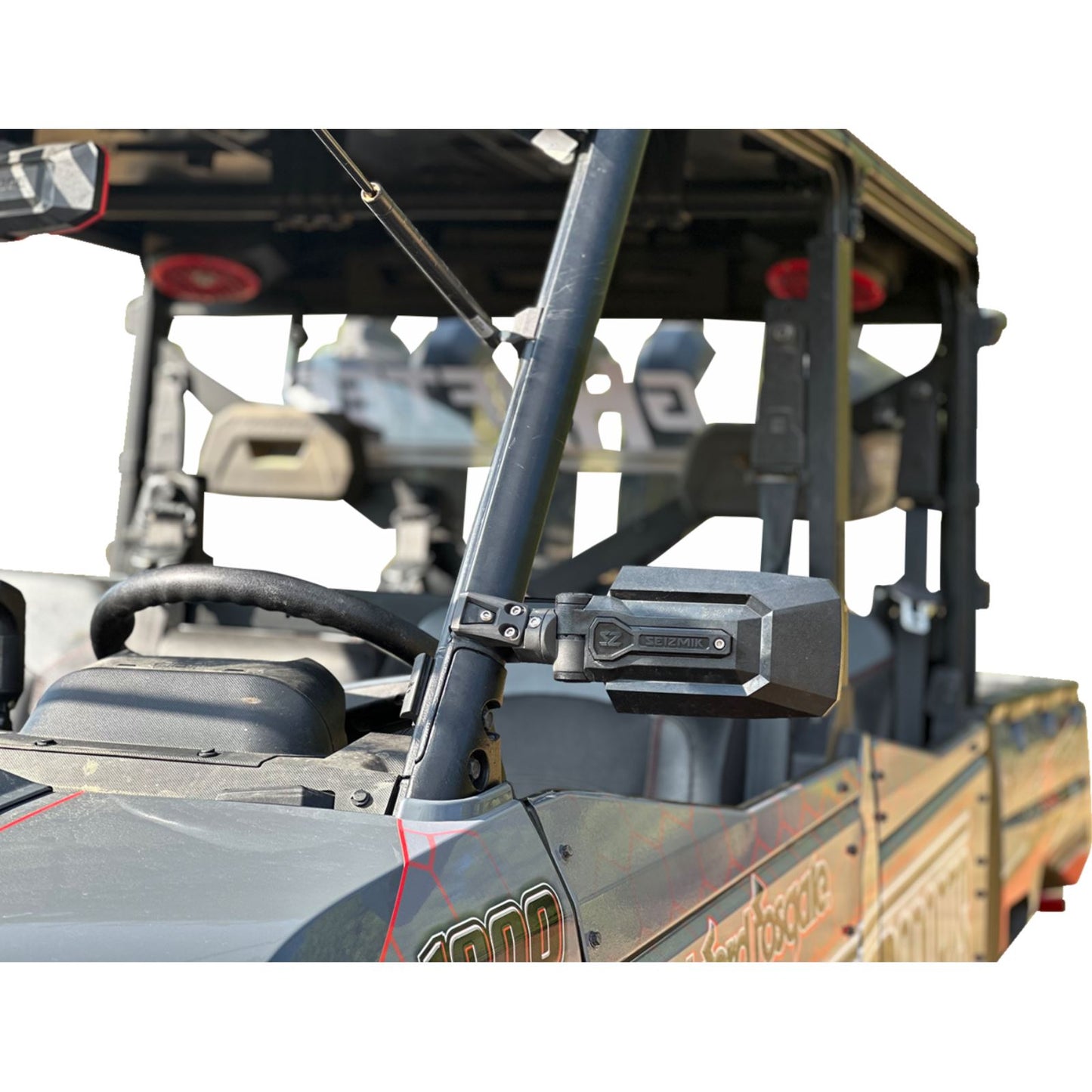 Seizmik Trailrider Side View Mirror - Rectangle - Black - 2" 56-90094KIT_1381216