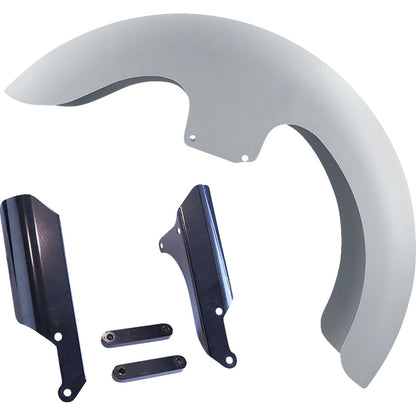 Paul Yaffe's Bagger Nation Thicky Front Fender - 19" Wheel - With Black Adaptor [MPN: THICKY-19-LR-18L-SL]_1369355