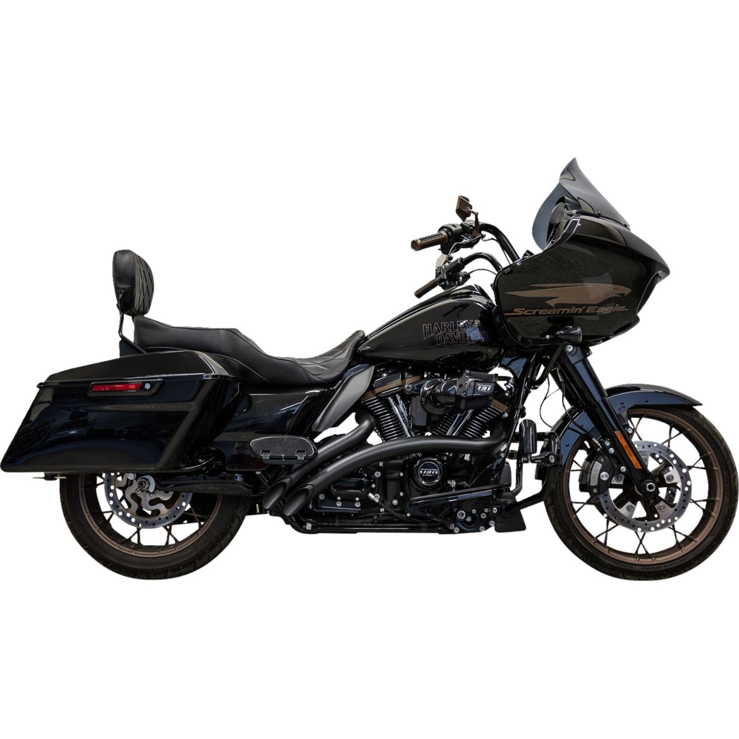 Bassani Manufacturing Sweeper Exhaust System with Shields - Black for Harley-Davidson [MPN: 1F21FB]_1369323