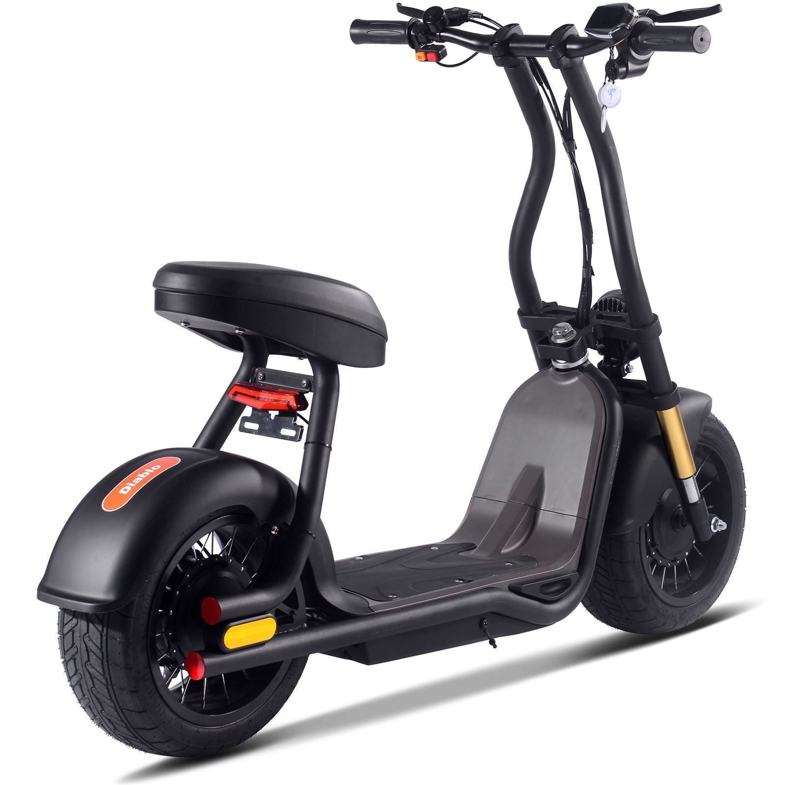 MotoTec USA Diablo 48v 1000w Lithium Electric Scooter - Black [MPN: MT-Diablo-48v-1000w_Black]_1534974