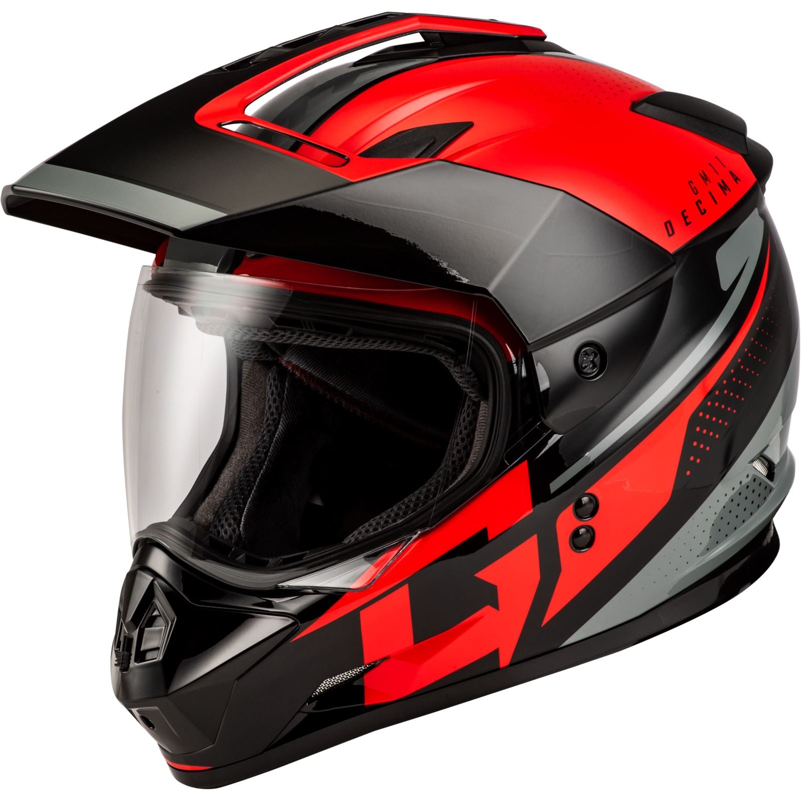gm motorcycle helmets GMAX GM-11 Decima Helmet Black/Grey/White / Small
