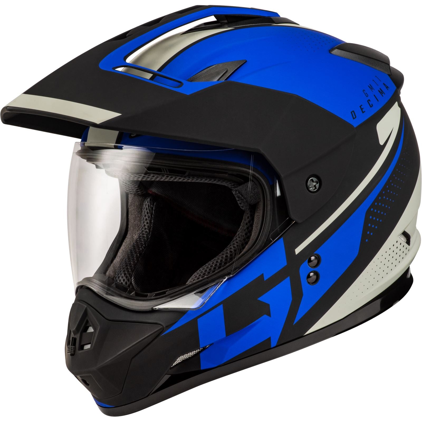 gm motorcycle helmets GMAX GM-11 Decima Helmet Black/Grey/White / Small