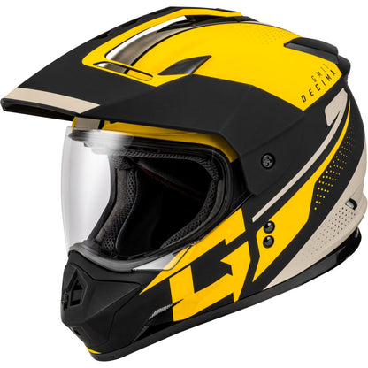 GM-11 Decima Helmet - Matte Black/Yellow/Grey - Large_1371196