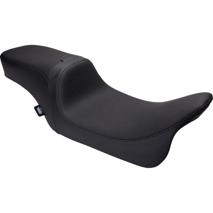 Drag Specialties Predator 2-Up Seat - Vinyl - Smooth - w/ Backrest - FLH '08-'23 [MPN: 0801-1499]_1371455