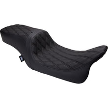 Drag Specialties Predator 2-Up Seat - Vinyl - Double Diamond - w/ Backrest FLH '08-'23 [MPN: 0801-1500]_1371456