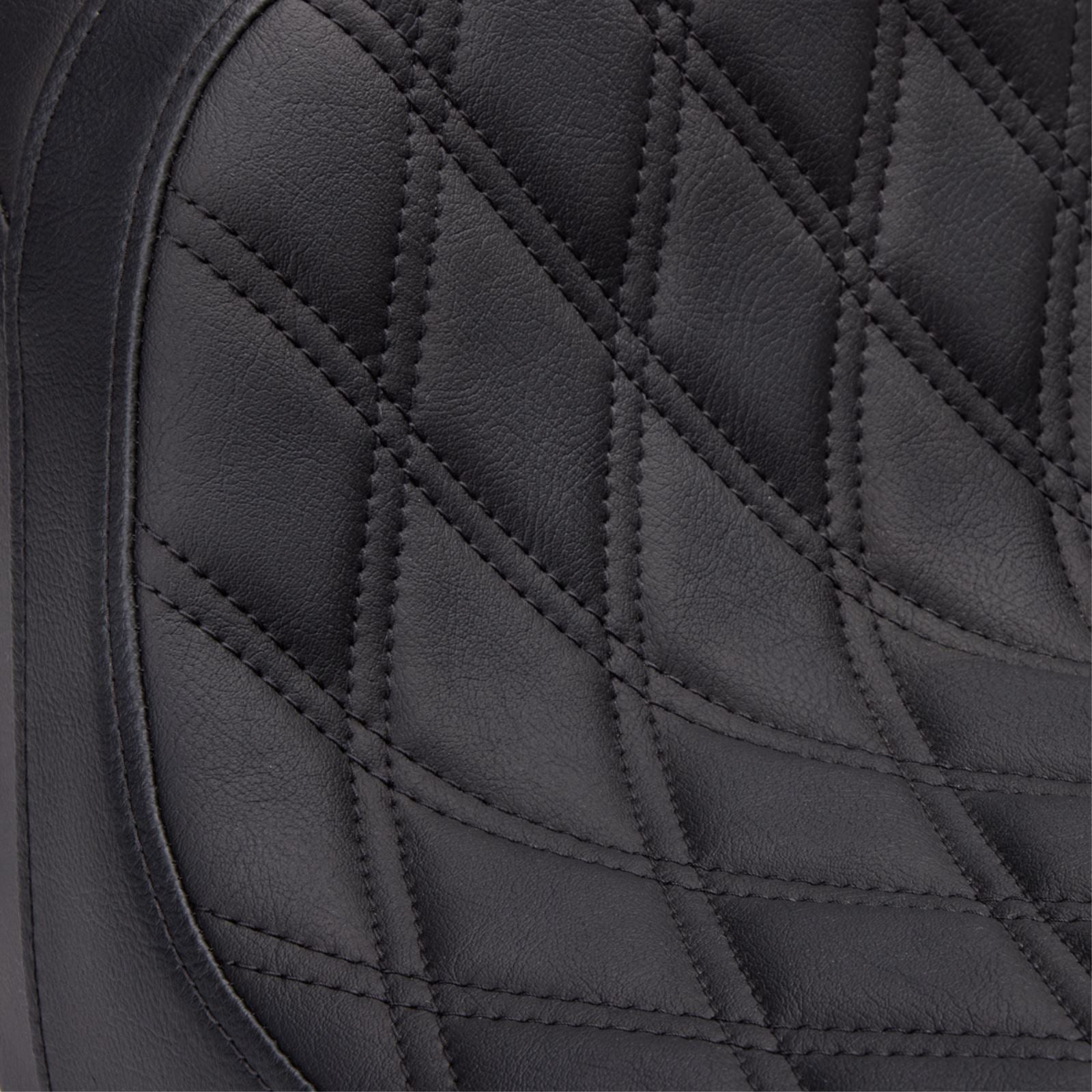 Drag Specialties Predator 2-Up Seat - Vinyl - Double Diamond - w/ Backrest FLH '08-'23 [MPN: 0801-1500]_1371457