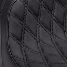 Drag Specialties Predator 2-Up Seat - Vinyl - Double Diamond - w/ Backrest FLH '08-'23 [MPN: 0801-1500]_1371457