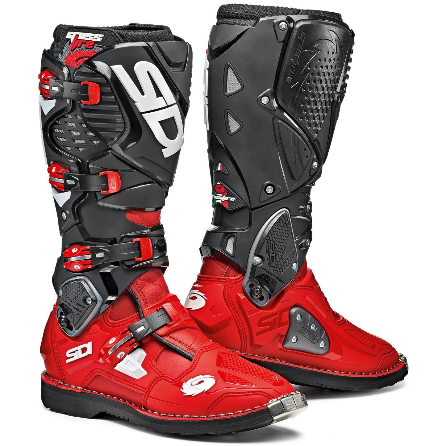 Sidi - Powersports Crossfire 3 TA Motorcycle Boots - Red/Red/Black - Size 40 [MPN: 8017732535689]_1997595
