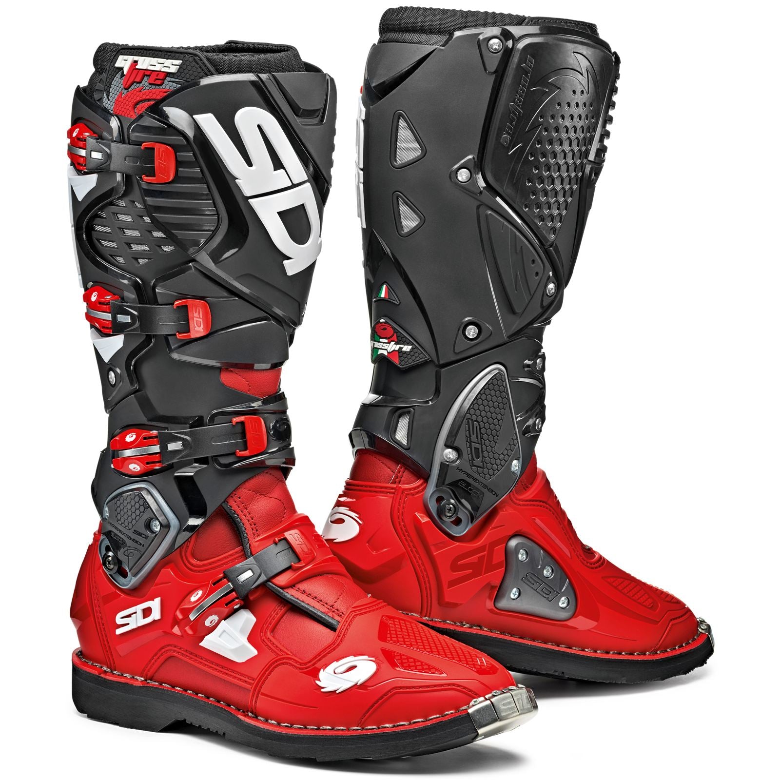Sidi - Powersports Crossfire 3 TA Motorcycle Boots - Red/Red/Black - Size 40 [MPN: 8017732535689]_1997595