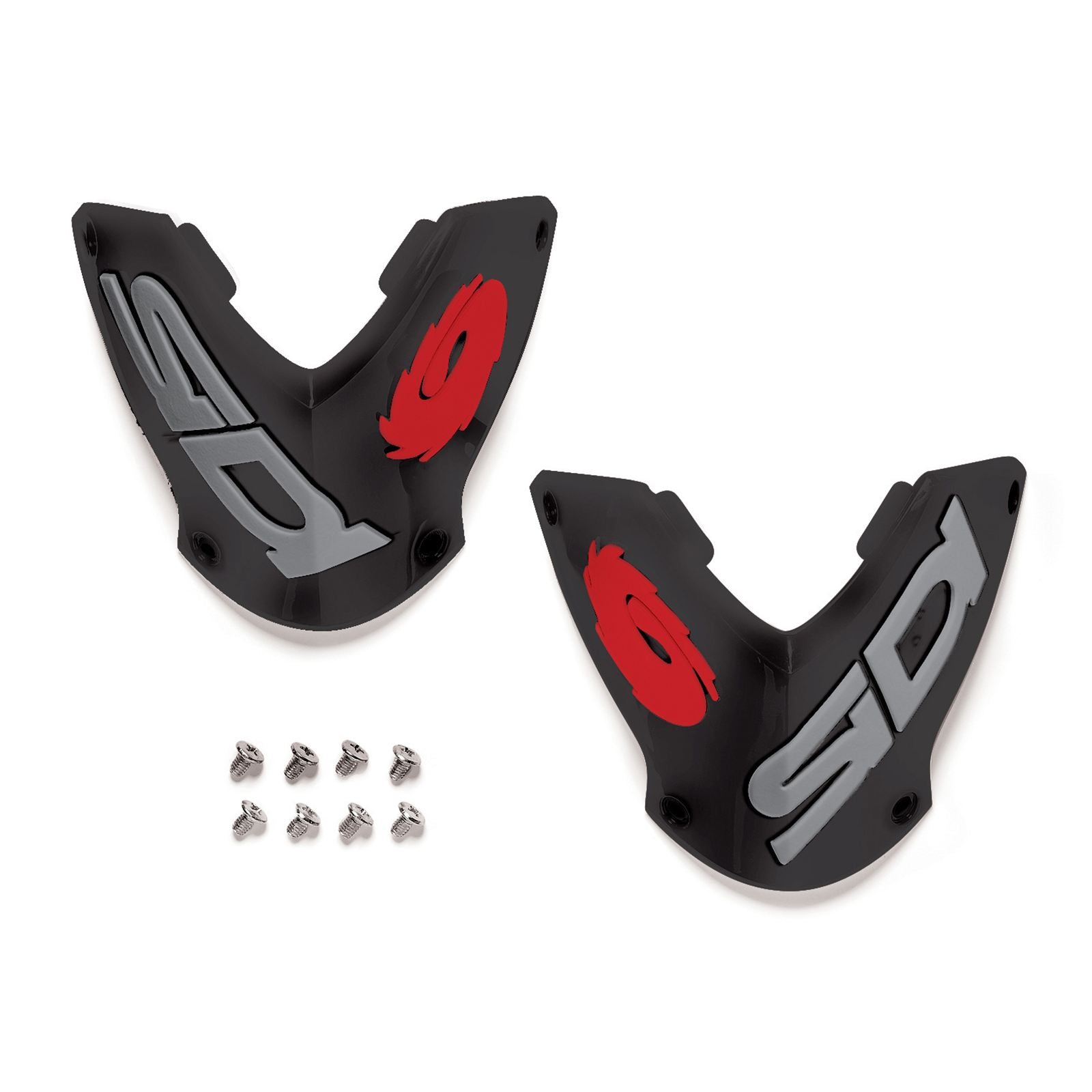 Sidi - Powersports 90 Outer Nylon Shin Plate - Black/Grey/Red - 00 [MPN: 8017732599643]_1996574
