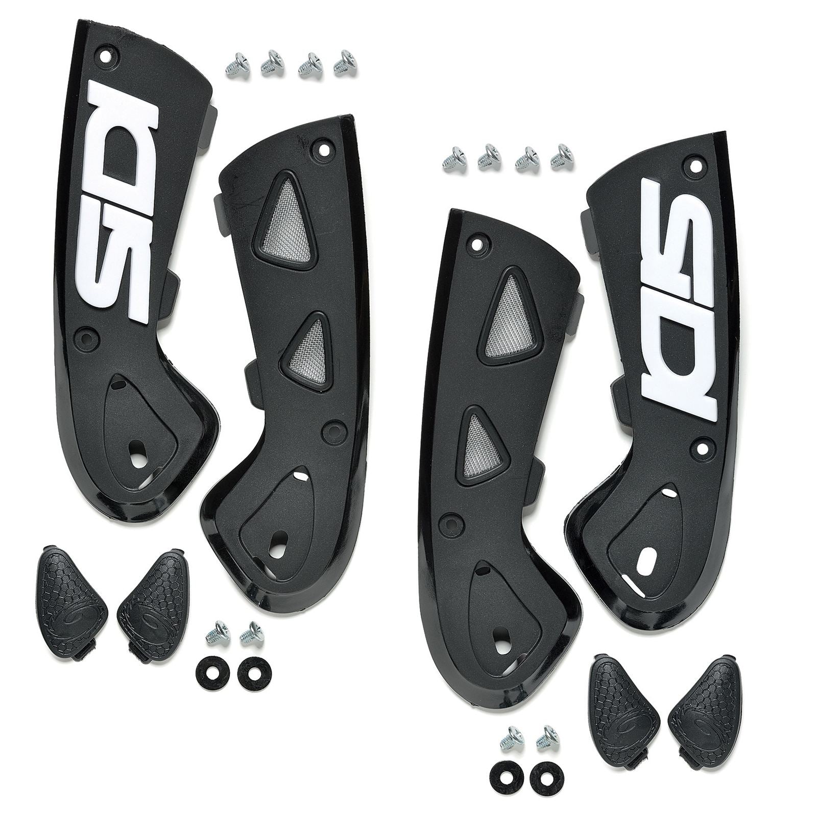 Sidi - Powersports 81 Vortice & ST Ankle Support Braces - Black/White - Size 44 [MPN: 8017732401205]_1996430