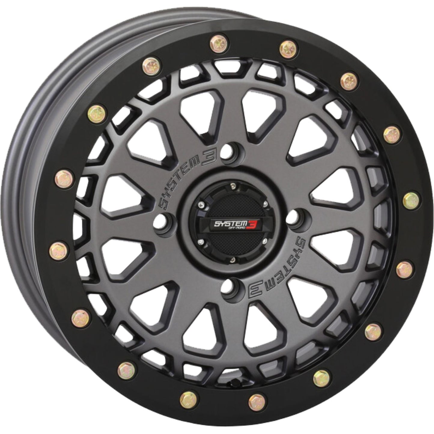 System 3 SB6 BL Wheel - 15X7 4+3 (+10mm) 4/137 - Gunmetal Grey 15S3-6636_1373953