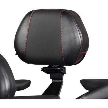 Show Chrome Ballistic Passenger Backrest - Black w/ Red Stitching - Ryker '19-'23 41-420CRED_1375915