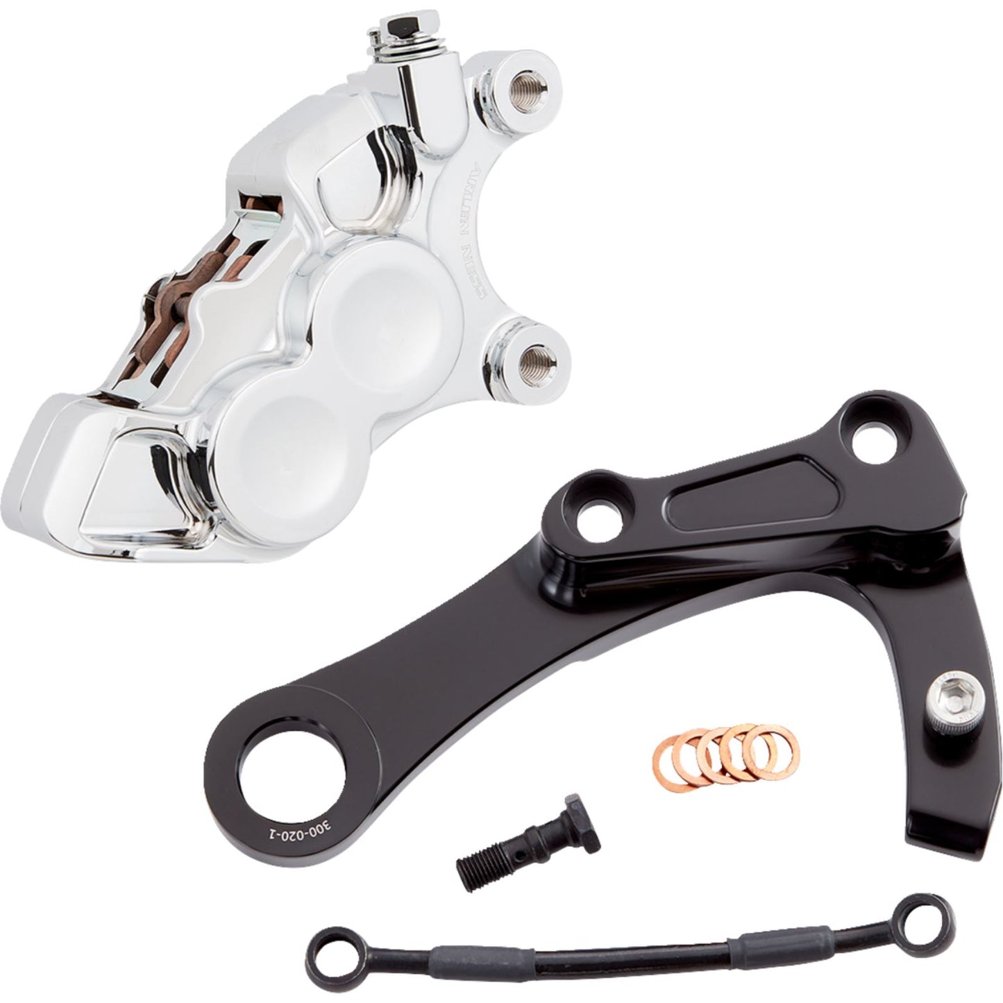 Arlen Ness 4-Piston Caliper - Rear - Chrome 02-327_1380448
