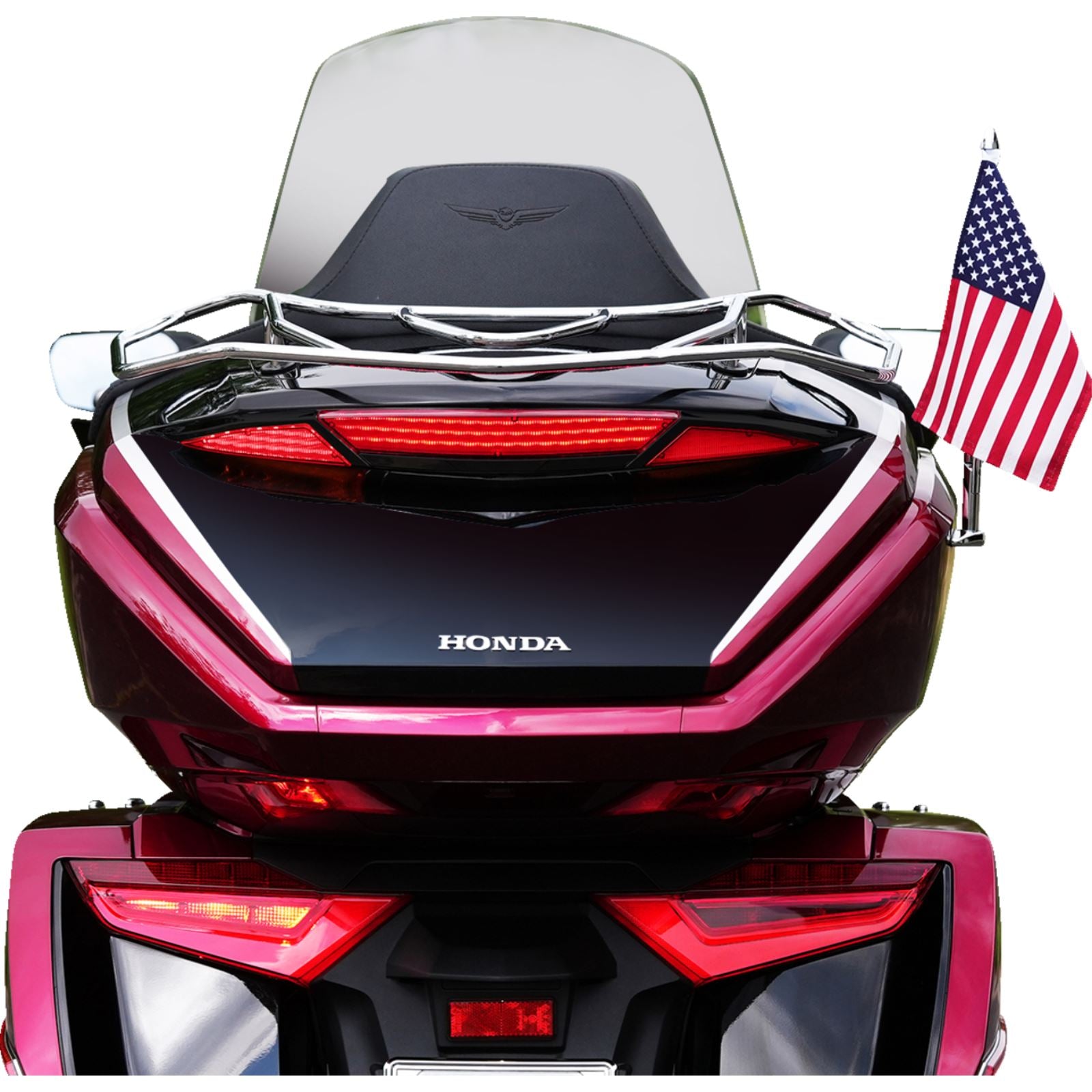 Show Chrome LED Trunk Light - Red Lens - Black - GL1800 52-970RBK_1375406