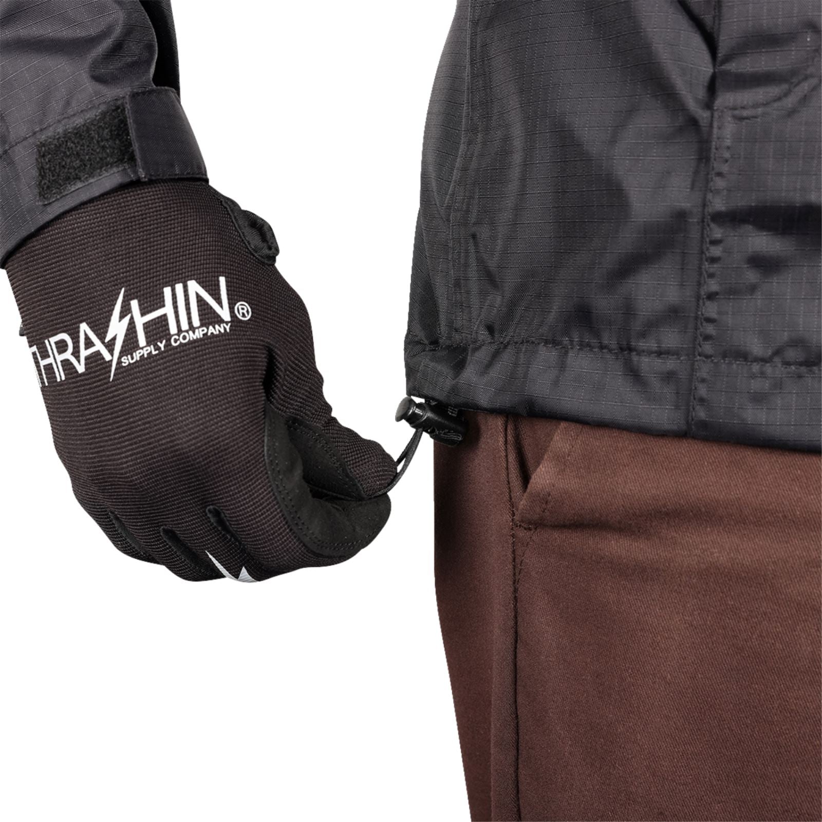 Thrashin Supply Company Waterproof Mission Rain Jacket - Black_1375384