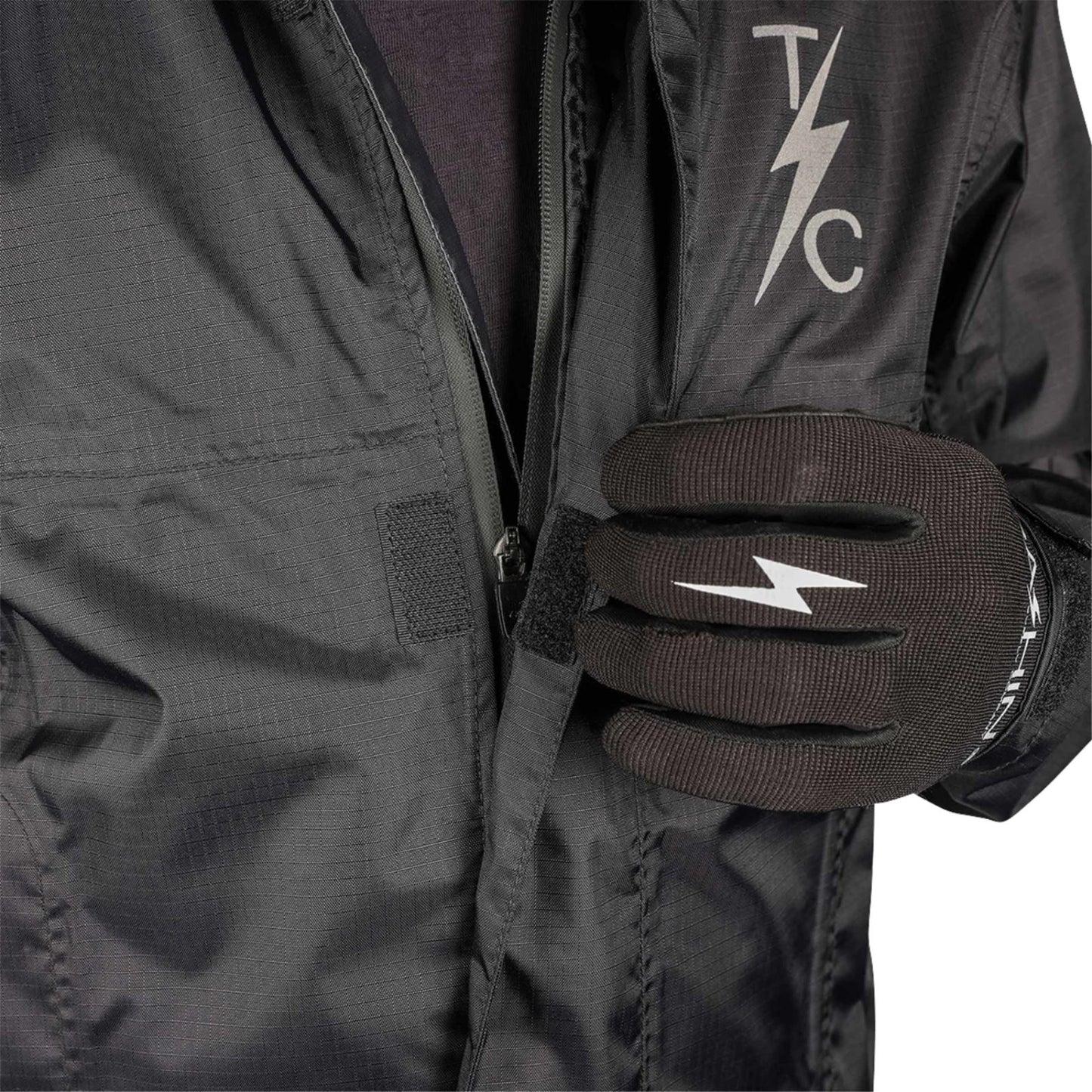 Thrashin Supply Company Waterproof Mission Rain Jacket - Black_1375389