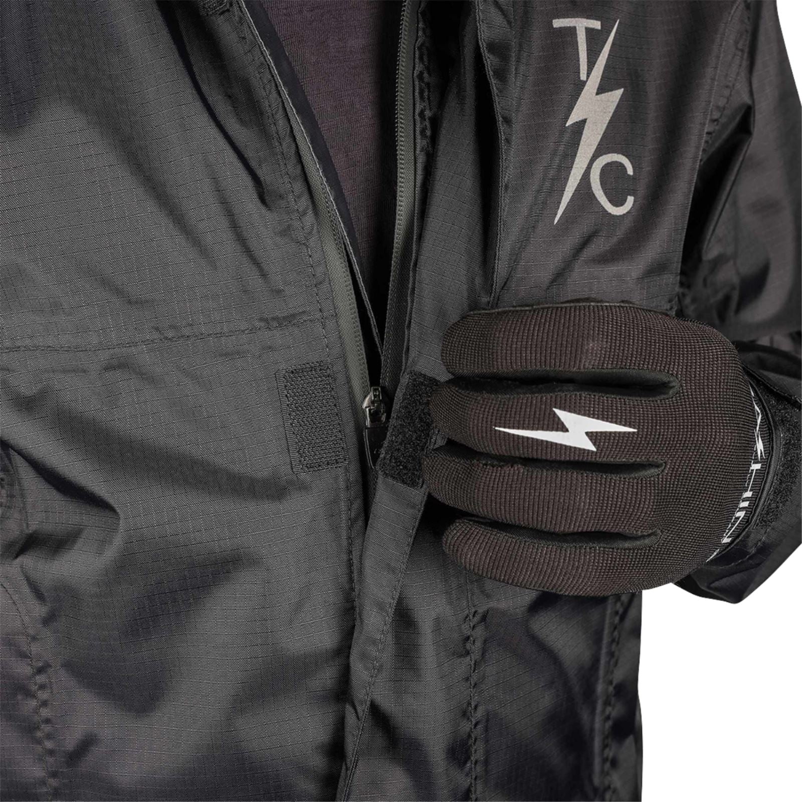 Thrashin Supply Company Waterproof Mission Rain Jacket - Black_1375389