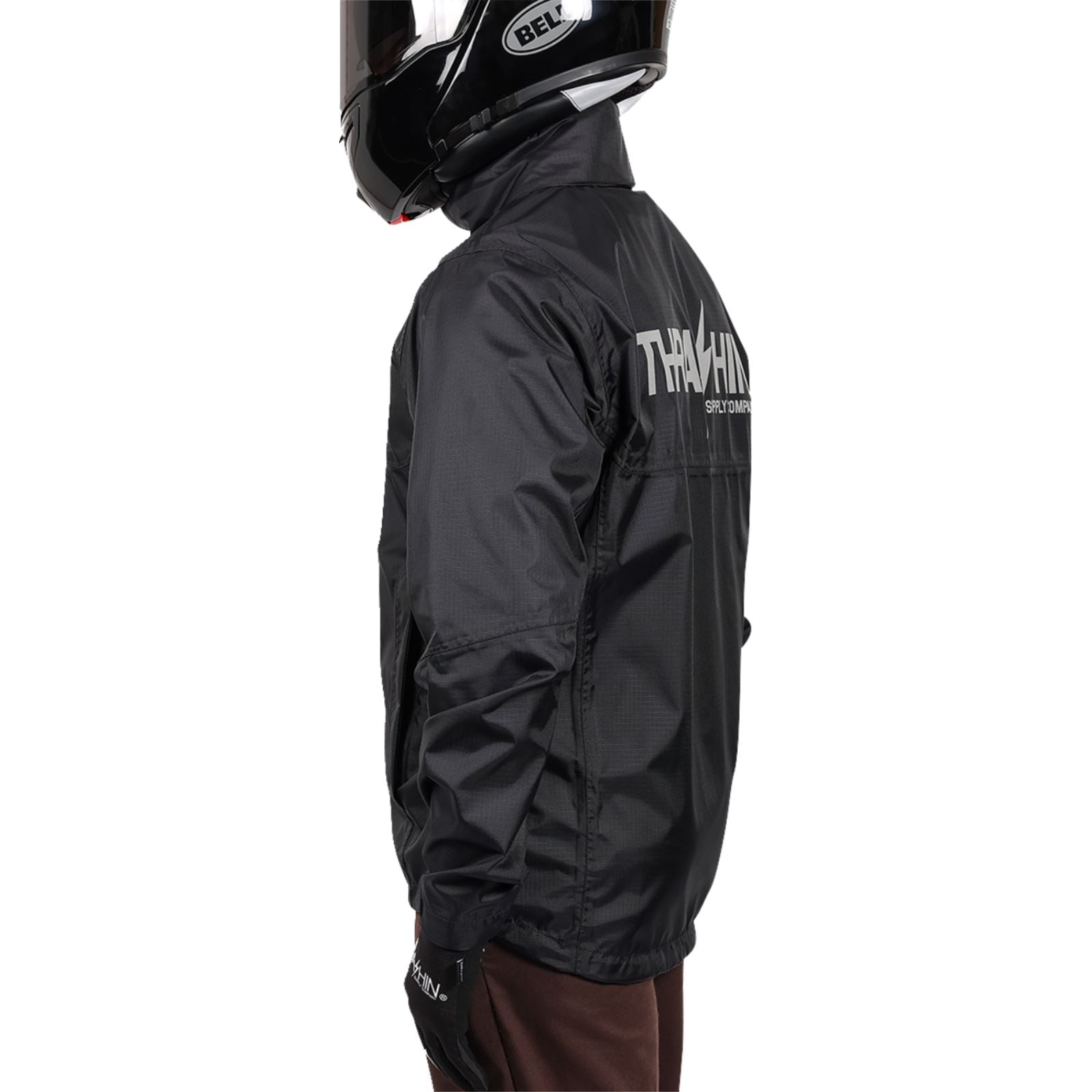 Thrashin Supply Company Waterproof Mission Rain Jacket - Black_1375317