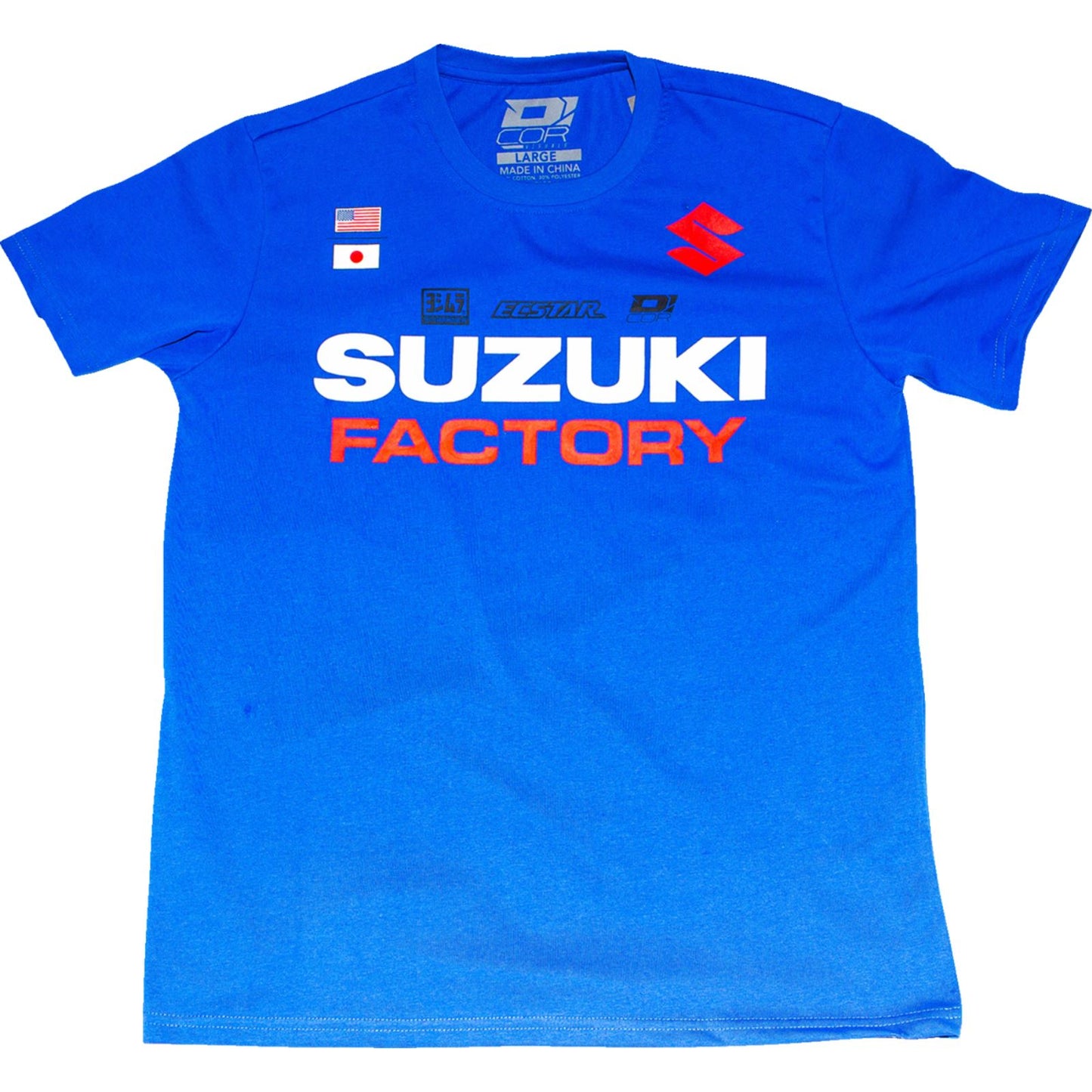 D'Cor Suzuki Logo Factory T-Shirt - Blue - 2XL [MPN: 80-128-5]_1375471