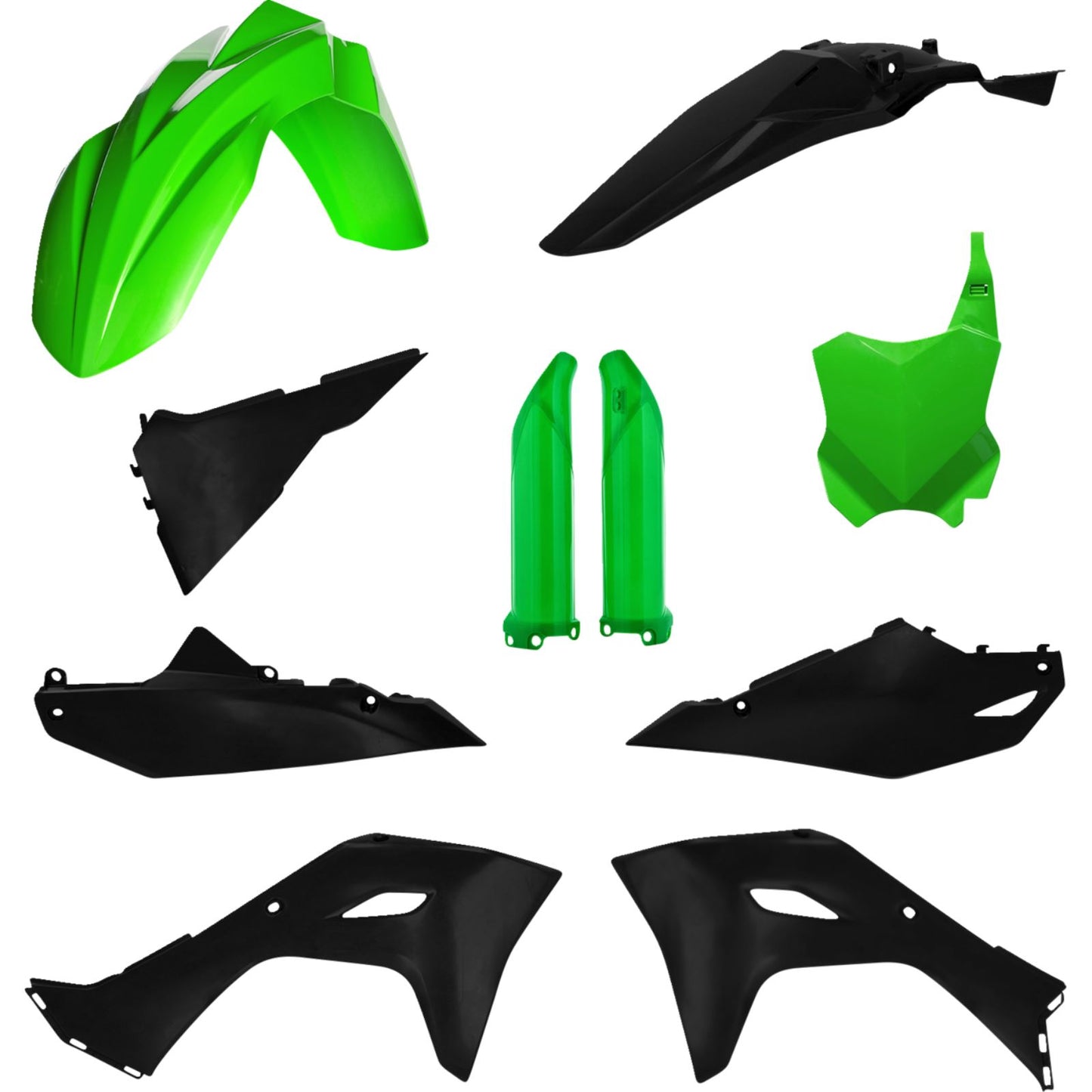 Acerbis Full Replacement Body Kit - Green/Black 2983571089_1389848