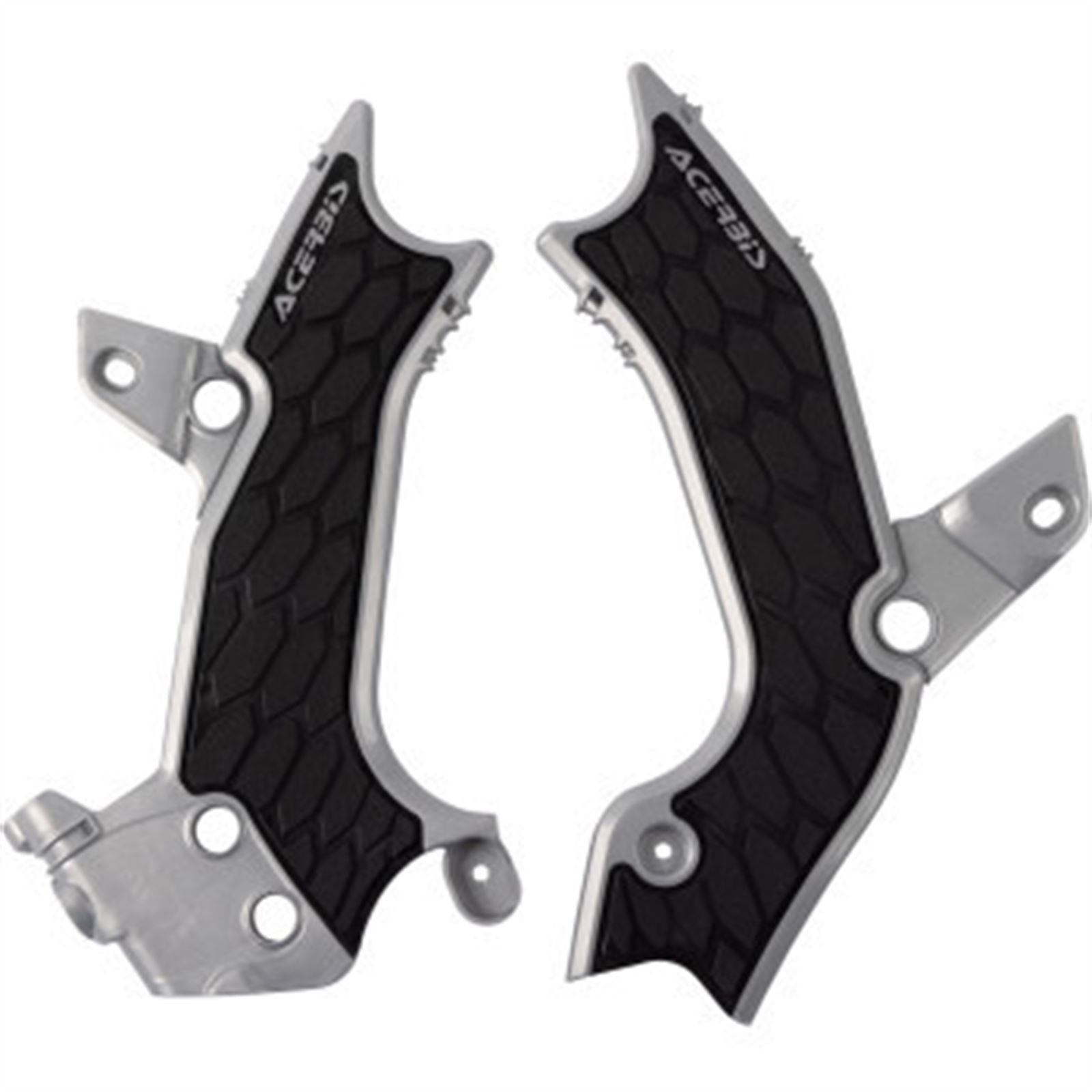 Acerbis X-Grip Frame Guards - Silver/Black - KX 450 2983671015_1500461