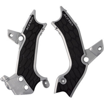 Acerbis X-Grip Frame Guards - Silver/Black - KX 450 2983671015_1500461