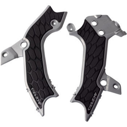 Acerbis X-Grip Frame Guards - Silver/Black - KX 450 2983671015_1500463