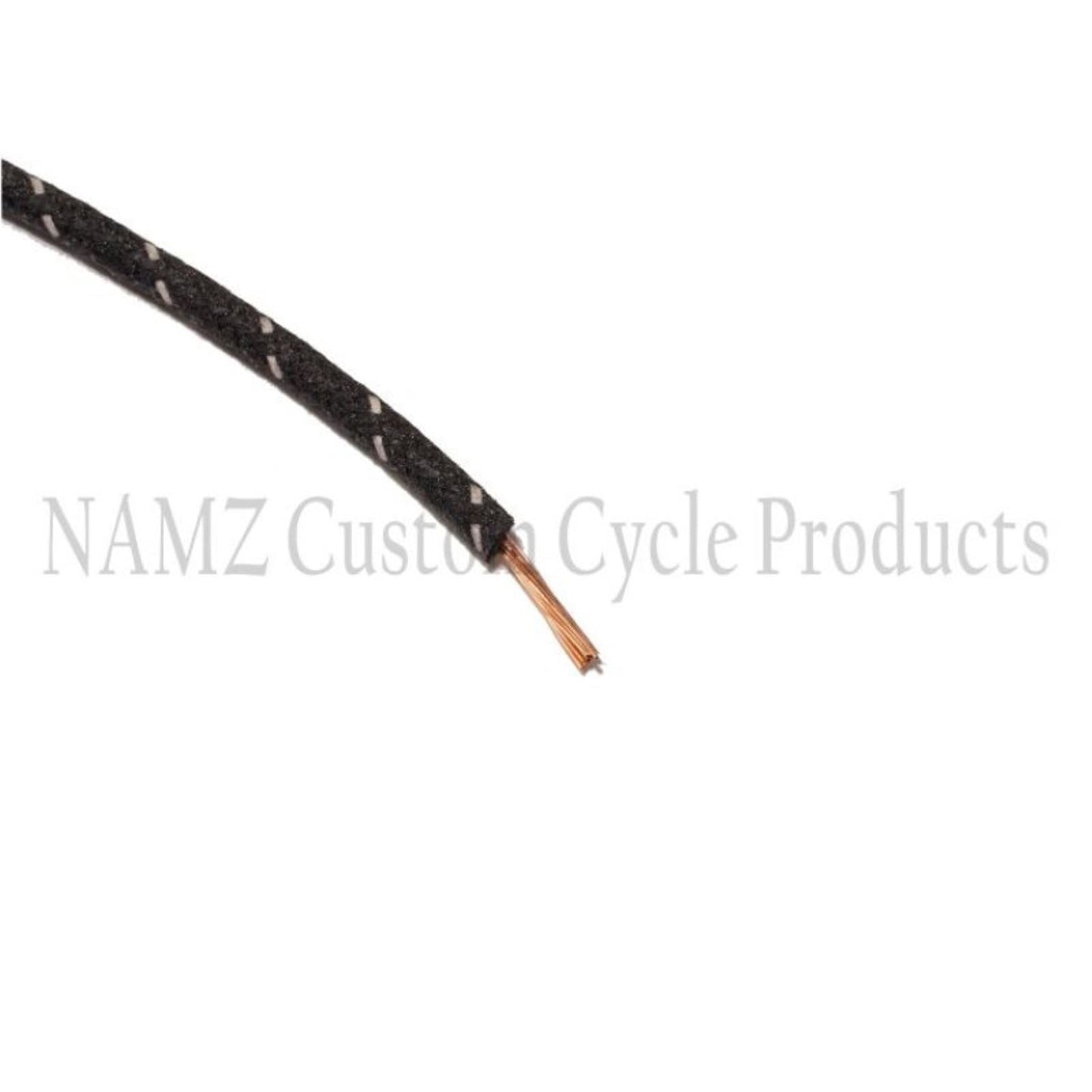 Namz 25' Cloth-Braided Wire Spool - 16 Gauge - Black/White [MPN: NCBW-09]_1461184