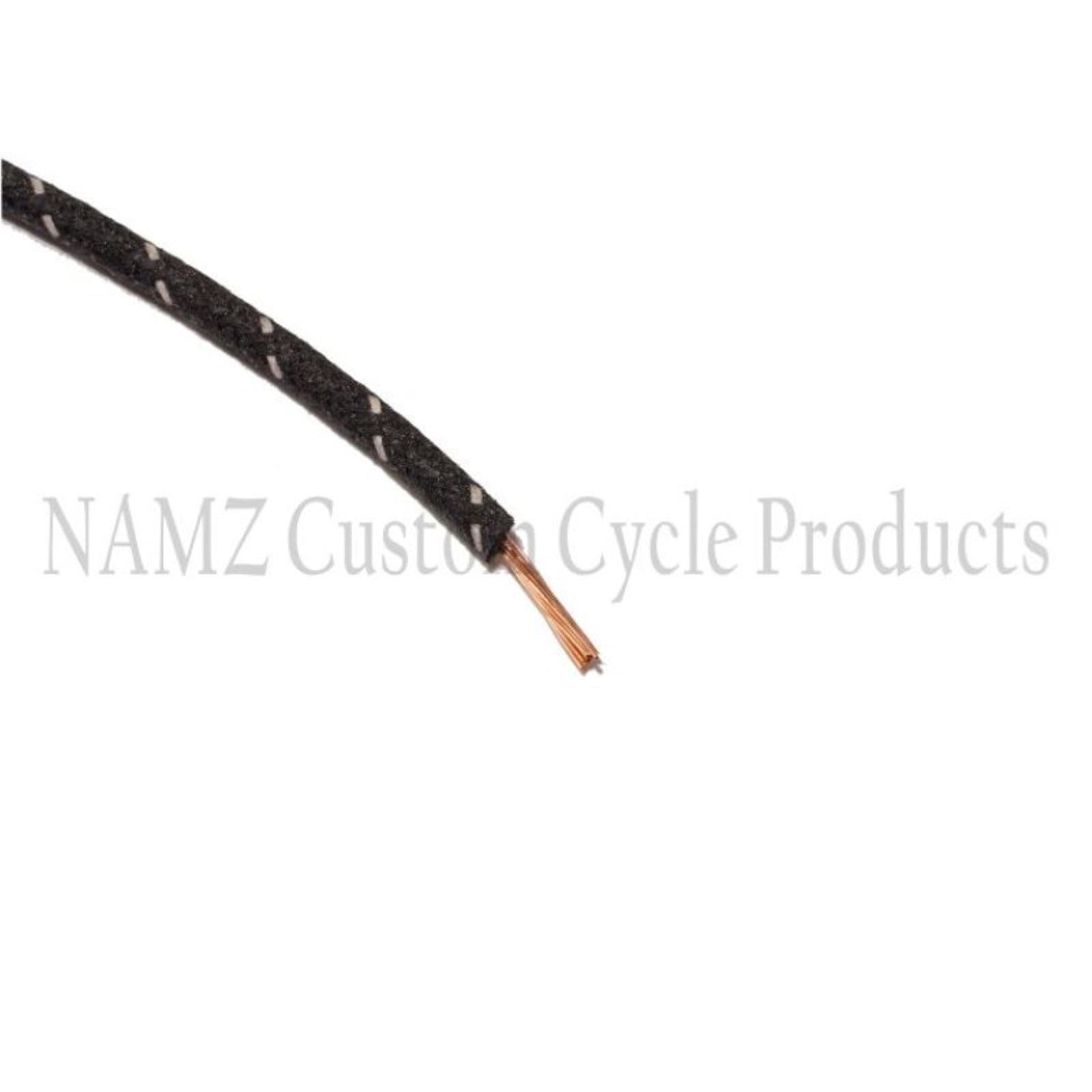 Namz 25' Cloth-Braided Wire Spool - 16 Gauge - Black/White [MPN: NCBW-09]_1461184