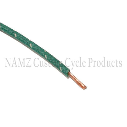 Namz 25' Cloth-Braided Wire Spool - 16 Gauge - Green/White [MPN: NCBW-89]_1461144
