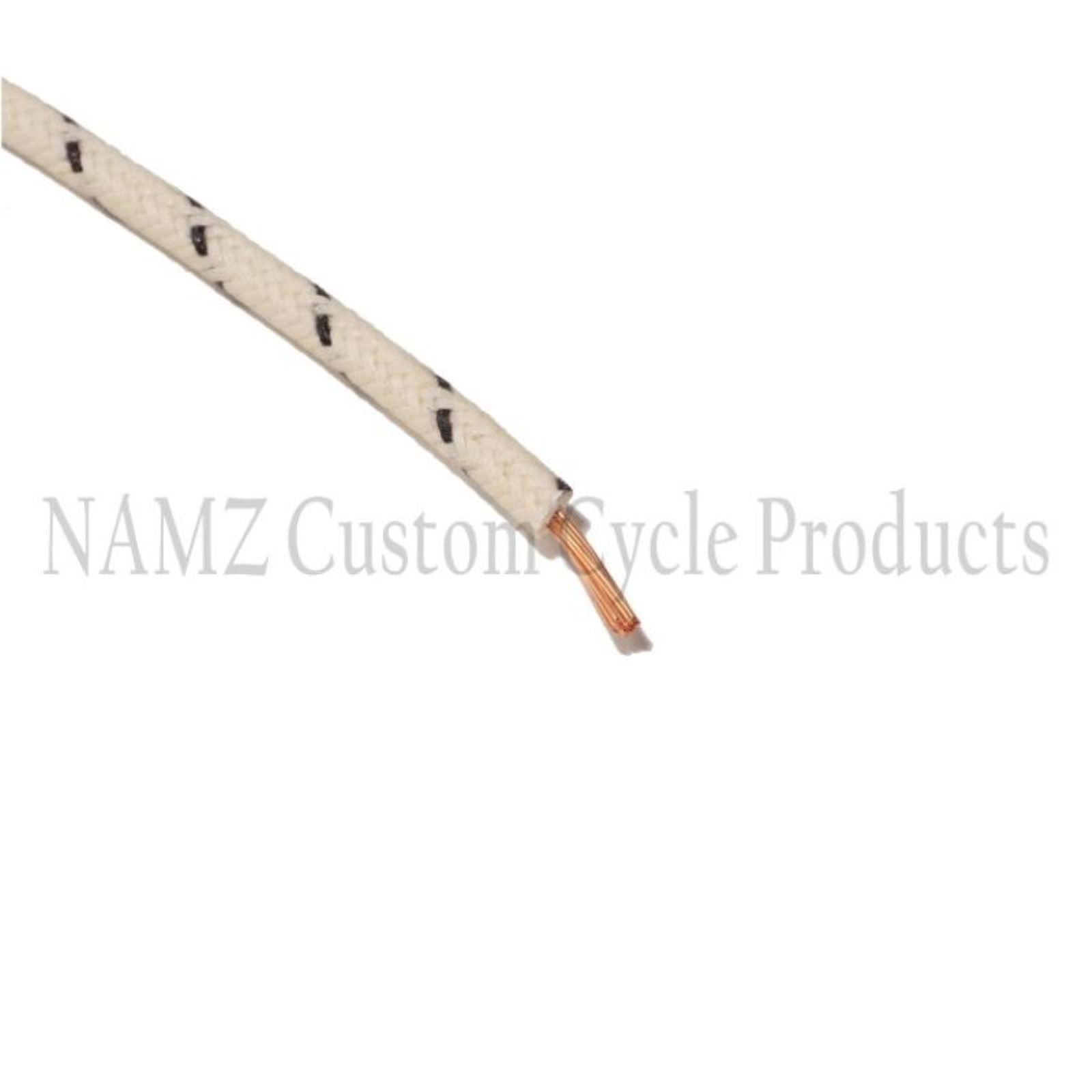 Namz 25' Cloth-Braided Wire Spool - 16 Gauge - White/Black [MPN: NCBW-90]_1461145