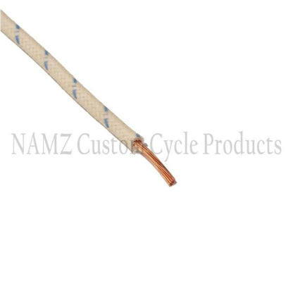 Namz 25' Cloth-Braided Wire Spool - 16 Gauge - White/Blue [MPN: NCBW-96]_1461146