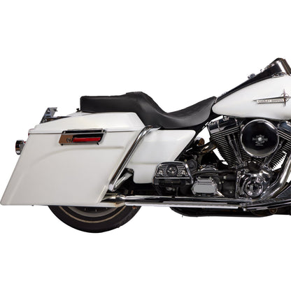 Drag Specialties Freedom Seat - Vinyl - Double Diamond Black Stitch - FLH '97-'07 [MPN: 0801-1504]_1378812