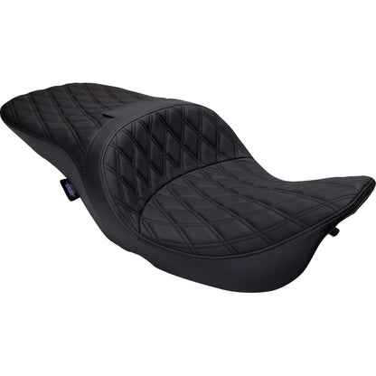 Drag Specialties Freedom Seat - Vinyl - Double Diamond Black Stitch - FLH '97-'07 0801-1504_1378811