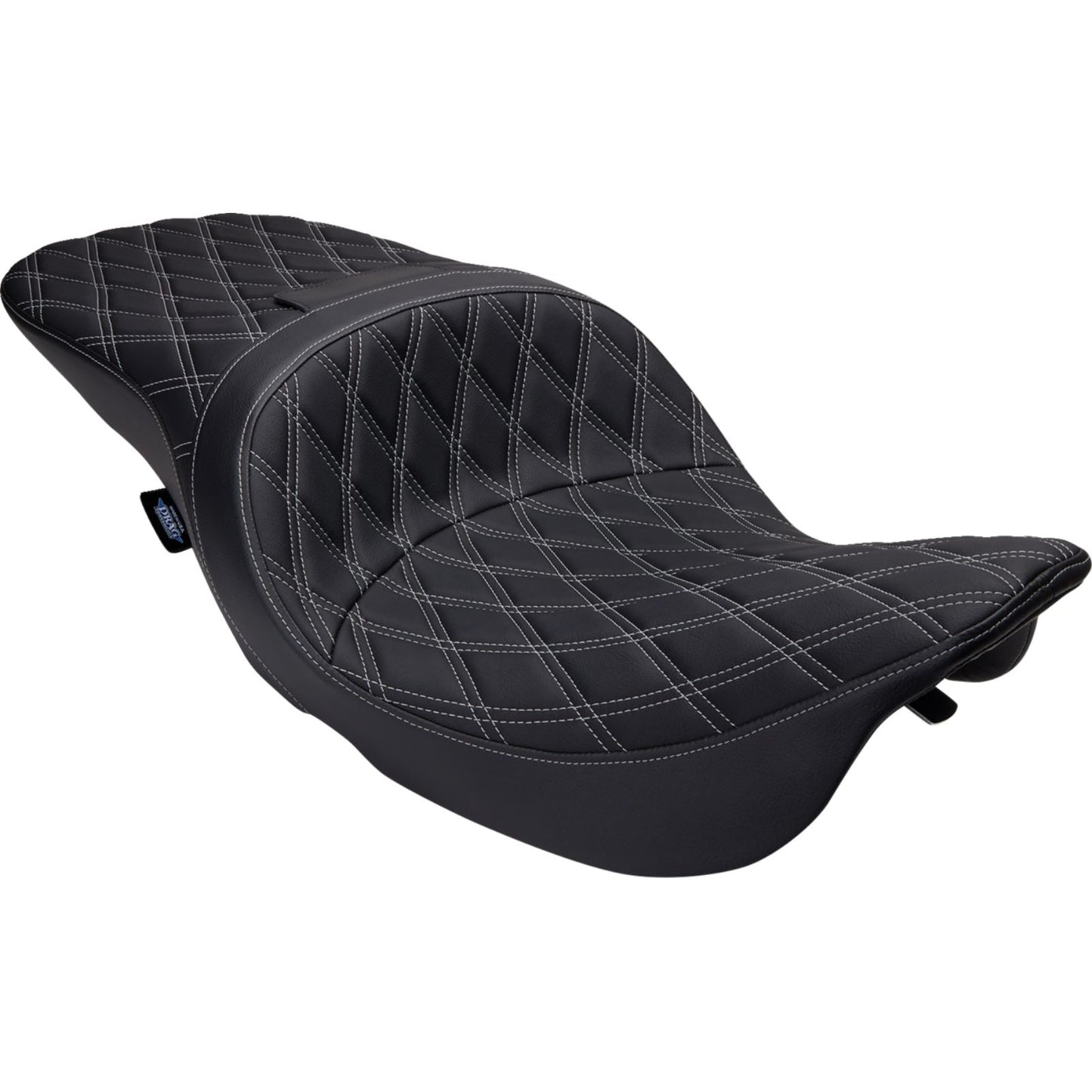 Drag Specialties Freedom Seat - Vinyl - Double Diamond Silver Stitch - FLH '97-'07 0801-1506_1378788