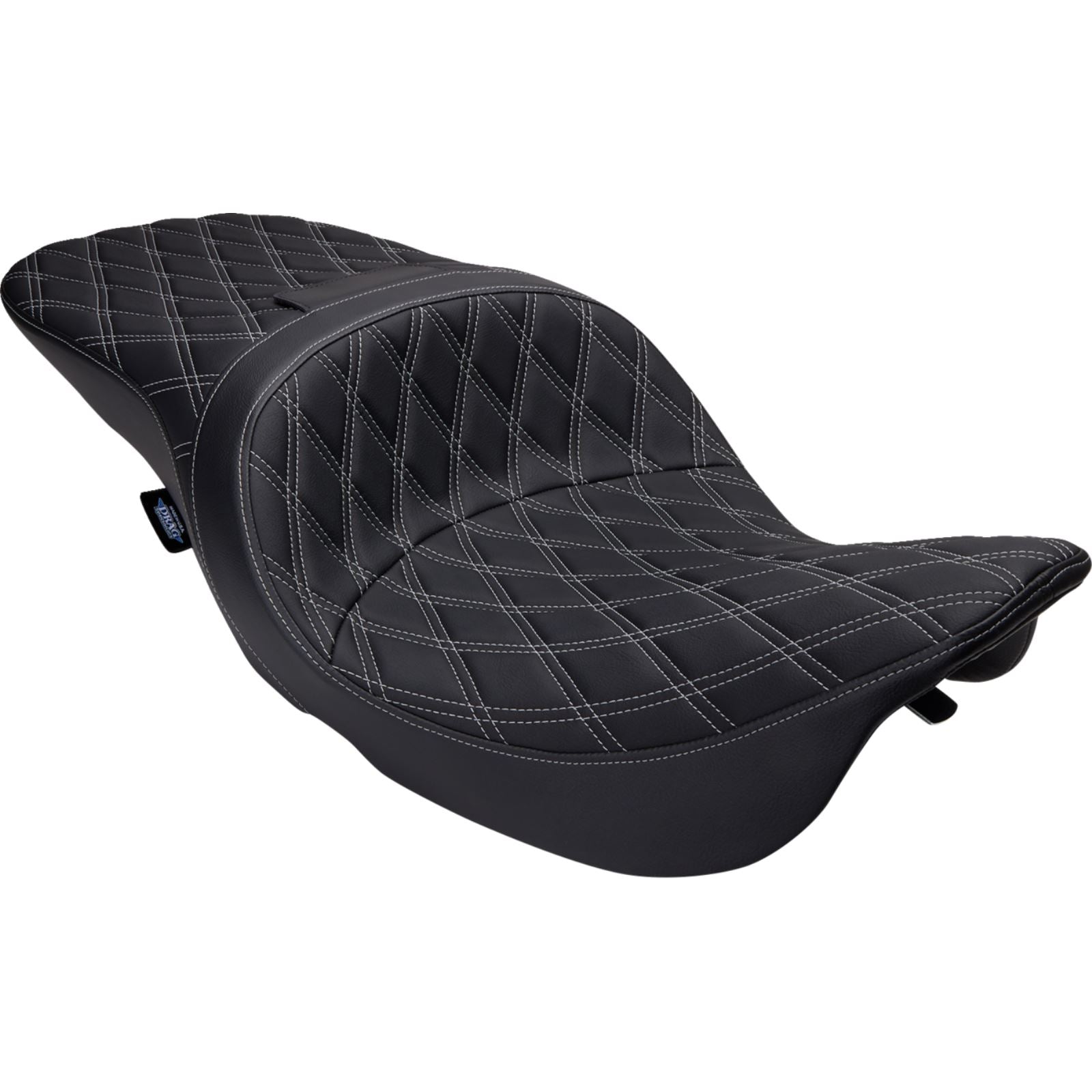 Drag Specialties Freedom Seat - Vinyl - Double Diamond Silver Stitch - FLH '97-'07 [MPN: 0801-1506]_1378788