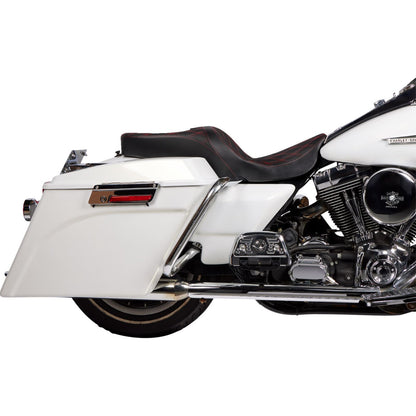 Drag Specialties Freedom Seat - Vinyl - Double Diamond Red Stitch - FLH '97-'07 [MPN: 0801-1507]_1378793