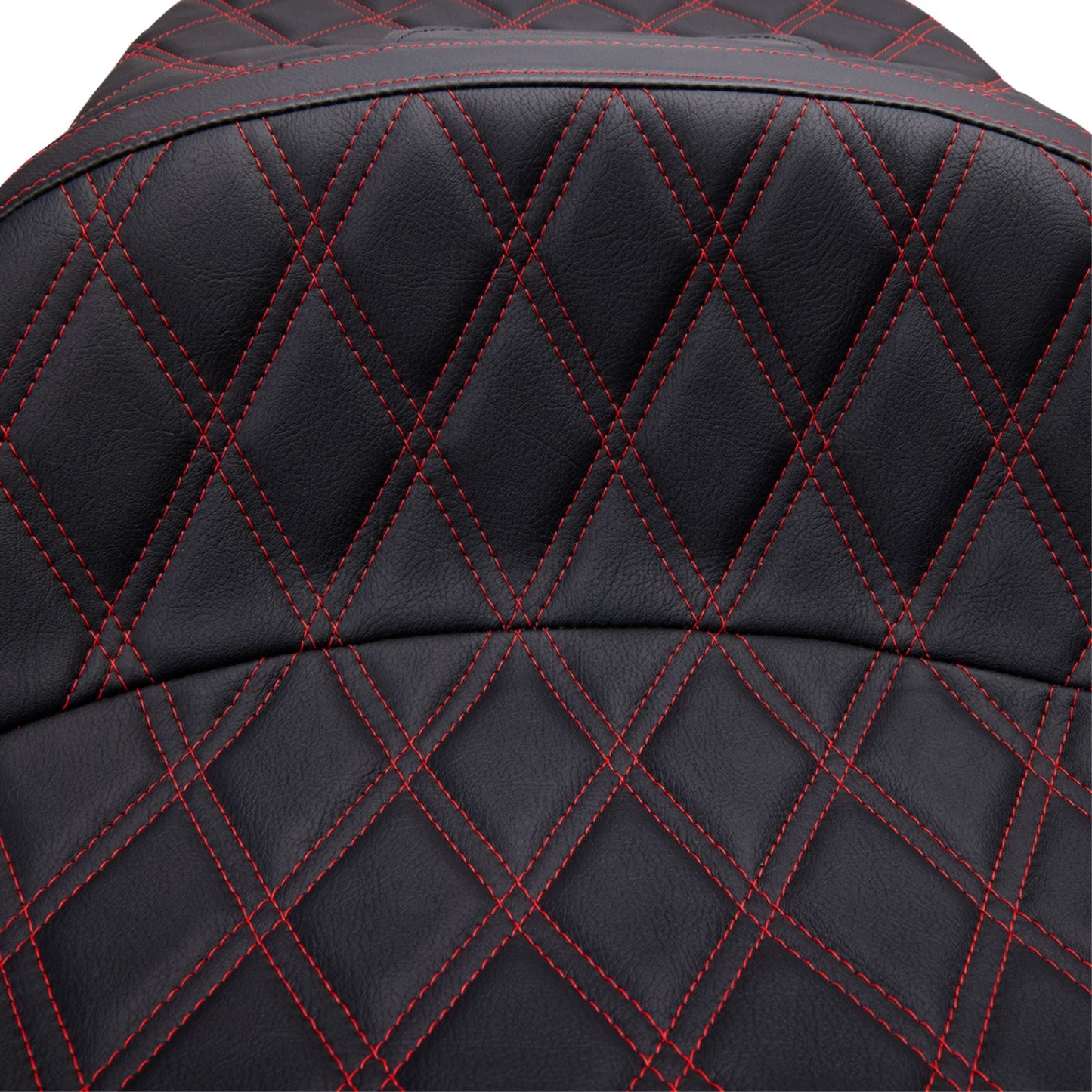Drag Specialties Freedom Seat - Vinyl - Double Diamond Red Stitch - FLH '97-'07 [MPN: 0801-1507]_1378795