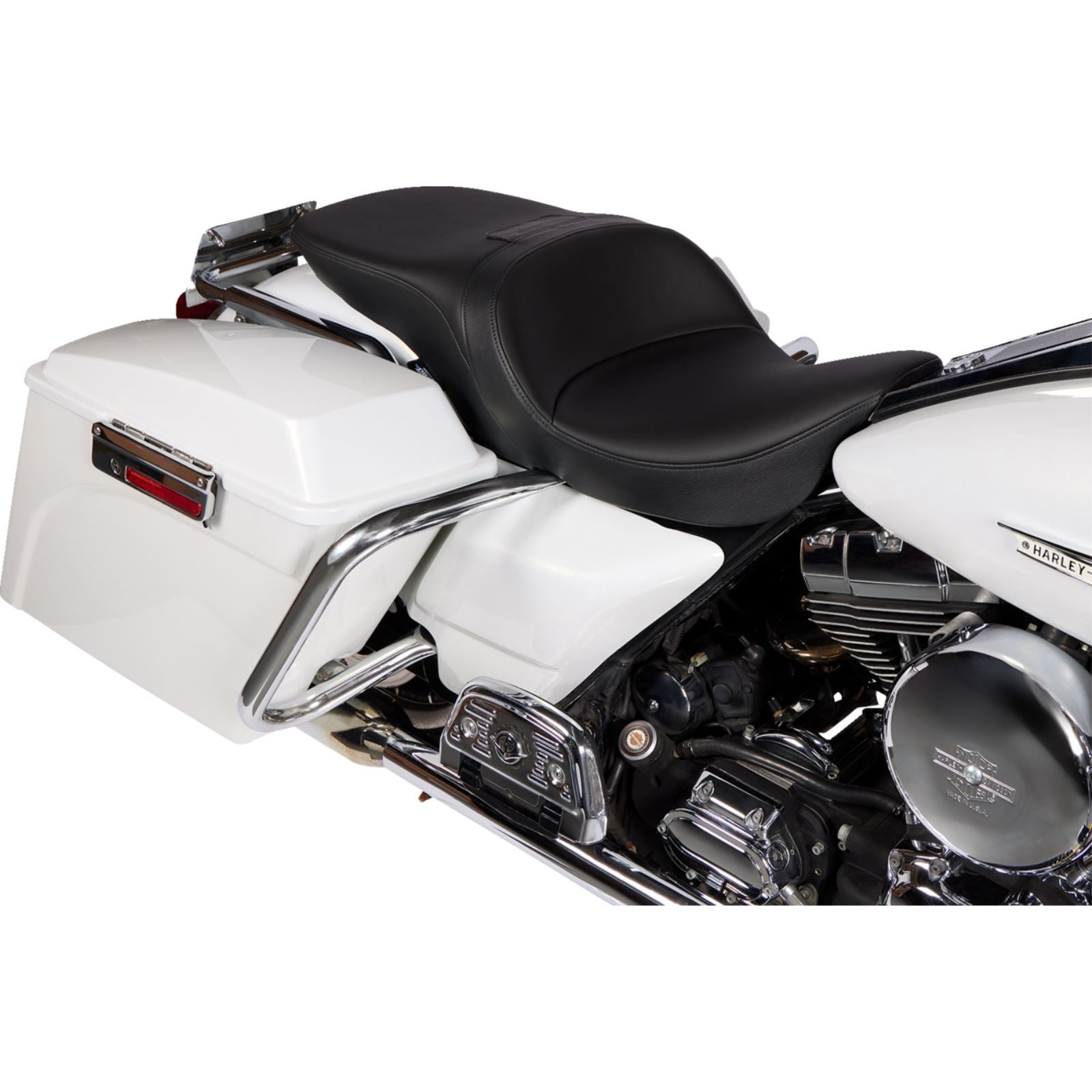Drag Specialties Freedom Seat - Solar Leather - Black - FLH '97-'07 0801-1508_1378798