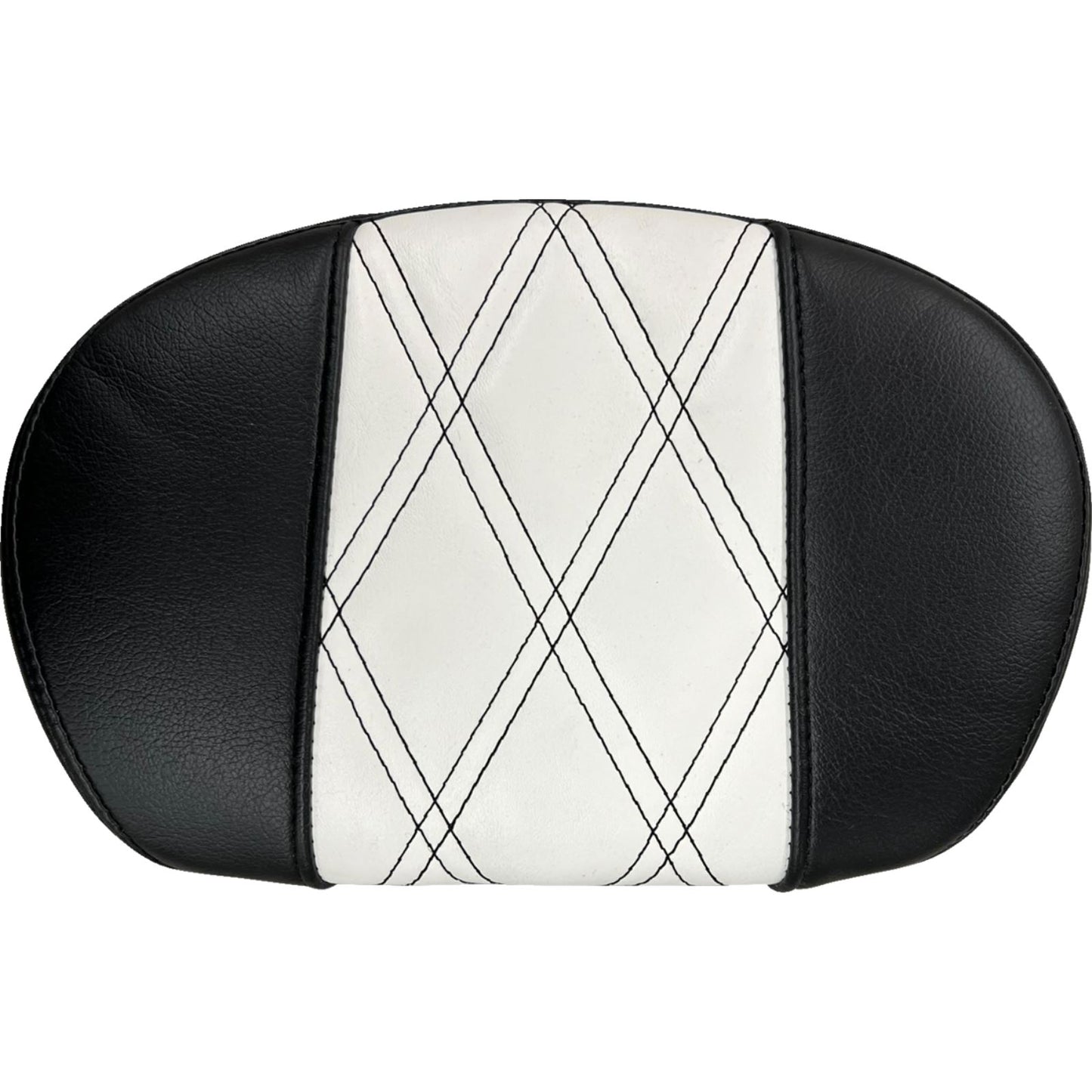 Le Pera Sissy Bar Pad - Medium - GT1/HR1 Inlay - Black/White L-SBP02GT/HR1_1378804