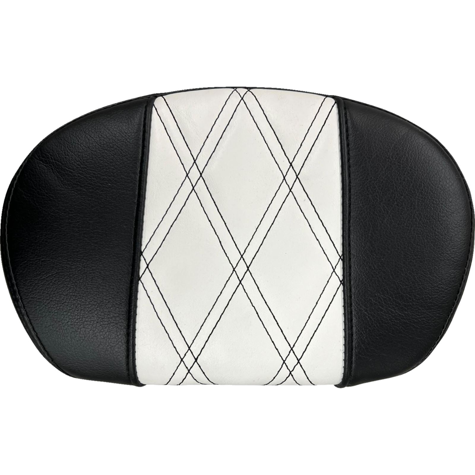 Le Pera Sissy Bar Pad - Medium - GT1/HR1 Inlay - Black/White L-SBP02GT/HR1_1378804