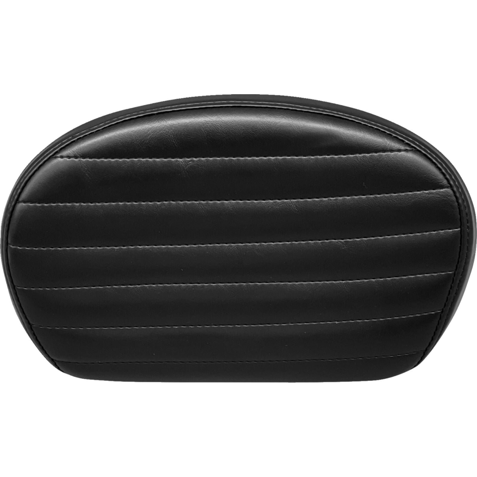 Le Pera Sissy Bar Pad - Medium - Pleated - Shiny Black L-SBP02PT-SH_1378785