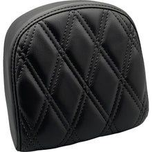 Le Pera Sissy Bar Pad - Small - Double Diamond - Dull Black [MPN: L-SBP03DD-DULL]_1378856