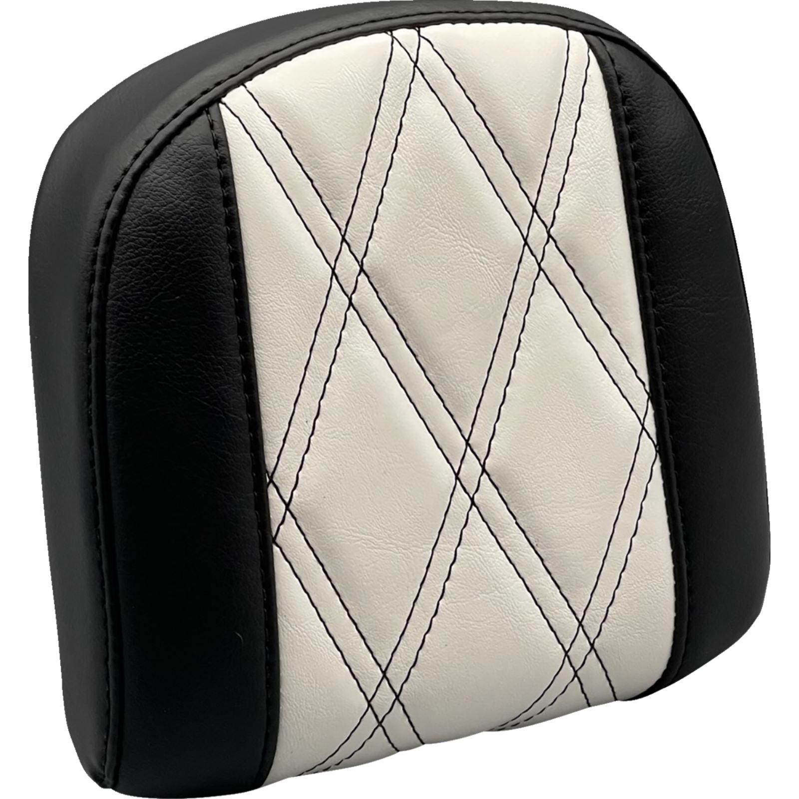 Le Pera Sissy Bar Pad - Small - GT1/HR1 Inlay - Black/White L-SBP03GT/HR1_1378859
