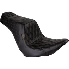 Le Pera Tailwhip Up Front Seat - Diamond w/ Chestnut Thread - Black [MPN: LYRU-580DD-CHET]_1411038