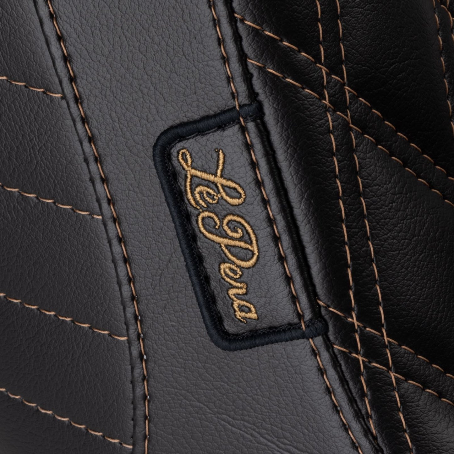 Le Pera Tailwhip Up Front Seat - Diamond w/ Chestnut Thread - Black [MPN: LYRU-580DD-CHET]_1411039