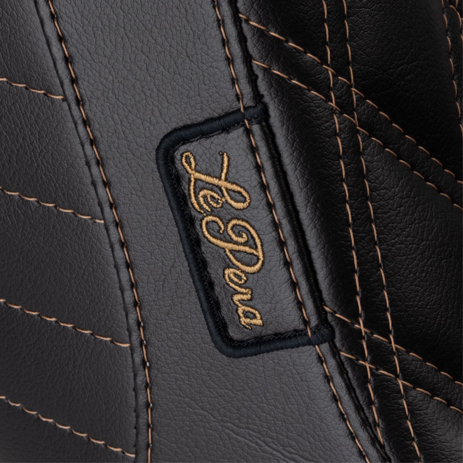Le Pera Tailwhip Up Front Seat - Diamond w/ Chestnut Thread - Black [MPN: LYRU-580DD-CHET]_1411039